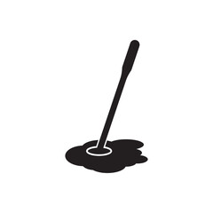 Mop and bucket cleaning vector isolated illustration