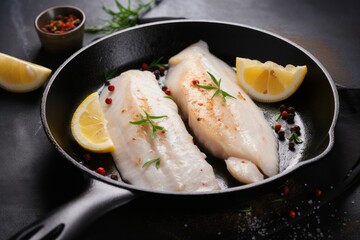 Fish fillet lemon. Generate Ai