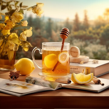 breakfast with lemon  juice and honey