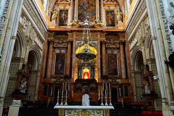 Fototapeta na wymiar Mezquita de Cordoba central altar view, Andalucia, Spain