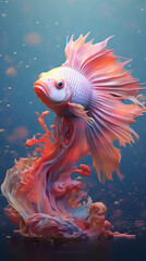 Fototapeta premium Thai fighting fish in aquarium