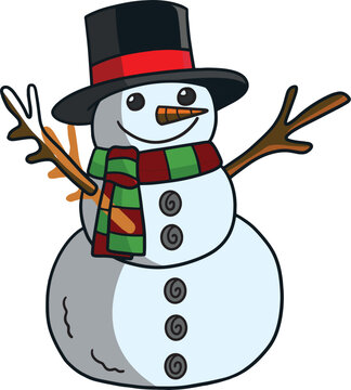 "Frosty Fun: Delightful Snowman in a Winter Wonderland"