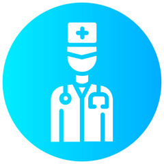 doctor round vector icon