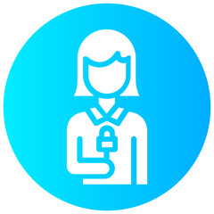 news reporter round vector icon