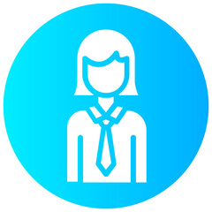 teacher round vector icon