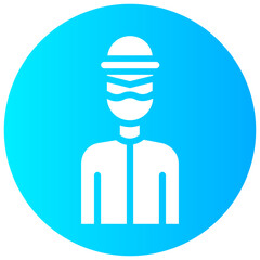 thief round vector icon