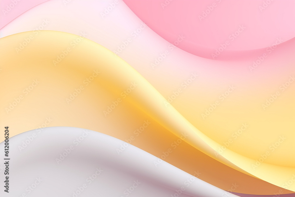 Poster simple soft dynamic color wave background, modern bright pastel color wave background, generative ai