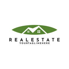 Green House Logo Concept  Design Template