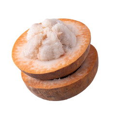 santol fruit and santol ( meliaceae ) isolated on white background