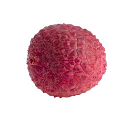 Fresh lychee or litchi fruit isolated on transparent background, PNG.