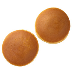Homemade pancakes isolated on a transparent background.