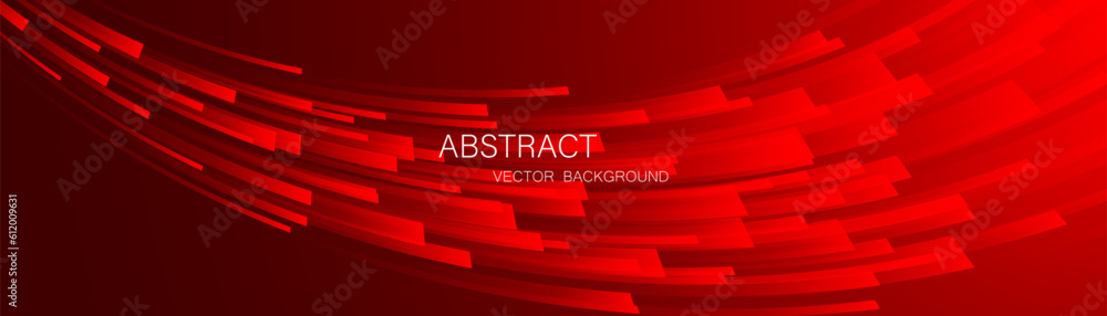 Poster abstract high speed red lines on dark background. red dynamic for background or banner