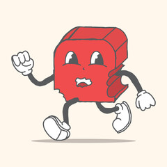 RETRO SPORT CHARACTER HAND DRAWING STYLE