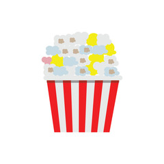 Popcorn snack vector icon illustration isolated on white background