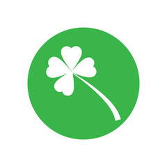 Green Lucky Four Leaf Irish Clover