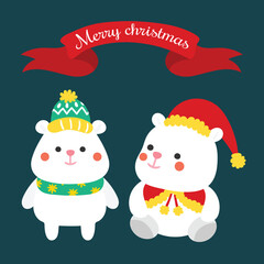 cute animals cartoon christmas
