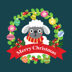 cute animals cartoon christmas