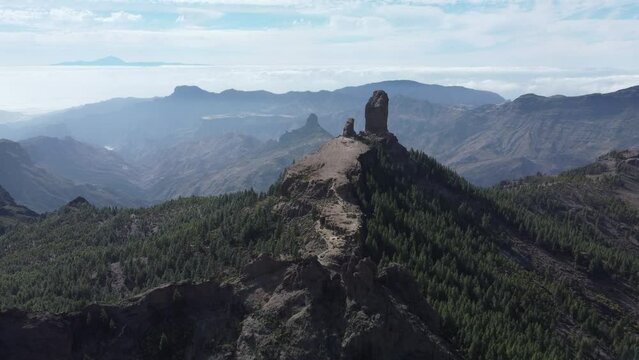 Roque Nublo in Canary Islands (Zoom out)