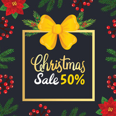 Christmas Sale vector.