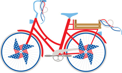 4th of July, independence day, parade, bike