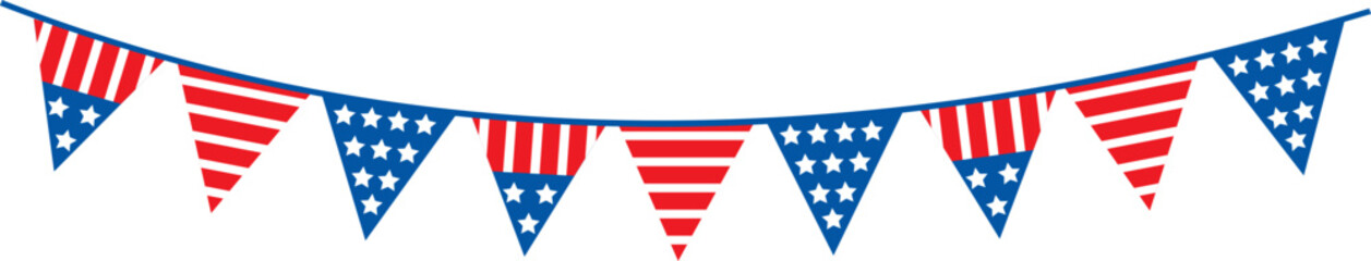 4th of July, independence day, bunting, pennant