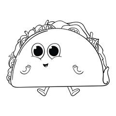 Tacos vector. Suitable for funny sticker.