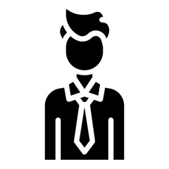teacher avatar glyph vector icon