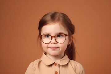 Little girl glasses. Generate Ai