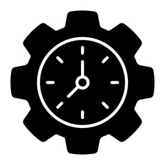 Time Management Glyph Icon