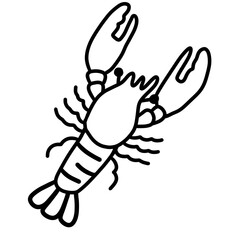 lobster doodle divider