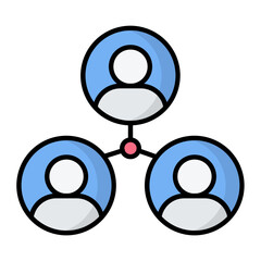 Coworking Line Color Icon