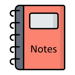 Notes Line Color Icon