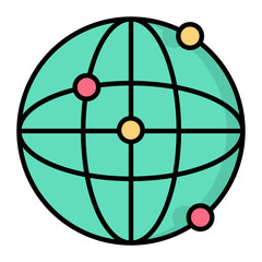 Network Line Color Icon