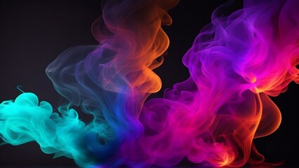 Obraz premium Smoke Background for Visual Effects on Black.Generative Ai