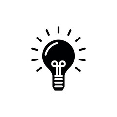bulb, idea, and outline lamp vector icon eps 10