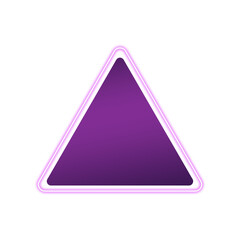 purple banner triangle light line frame neon