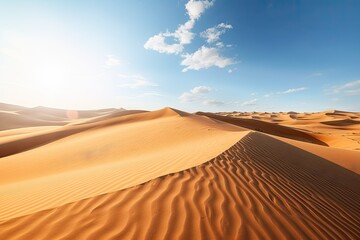 Fototapeta na wymiar Golden Sand Dunes Landscape -ai generated