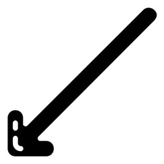 left down arrow glyph vector icon