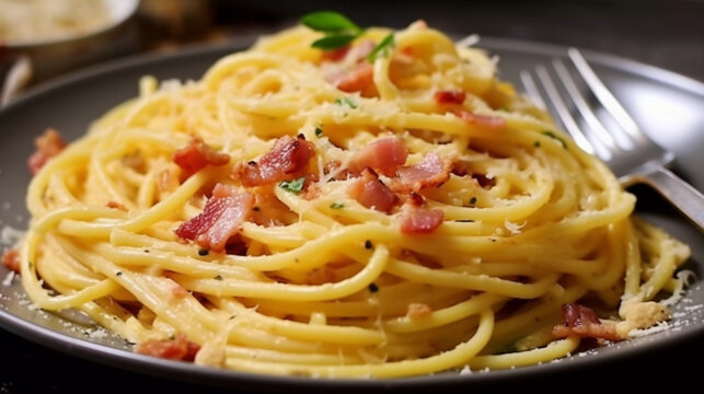 Satisfying Italian Comfort: Embracing the Richness of Spaghetti Carbonara, Generative AI.