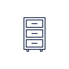 File Cabinet Icon Vector Template