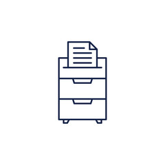 File Cabinet Icon Vector Template