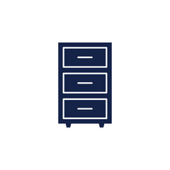 File Cabinet Icon Vector Template