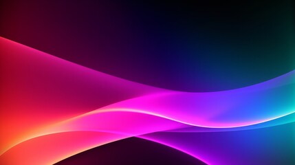 abstract neon background, colorful gradient wallpaper with glowing lines, Generative AI