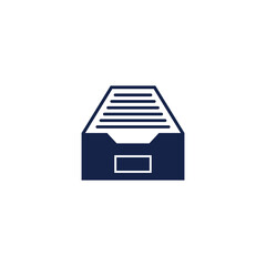 File Cabinet Icon Vector Template