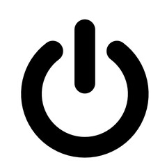 single icon of shutdown, turn off power button