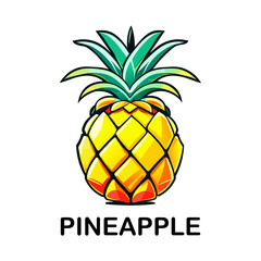 Pineapple Logo Icon Design Template.