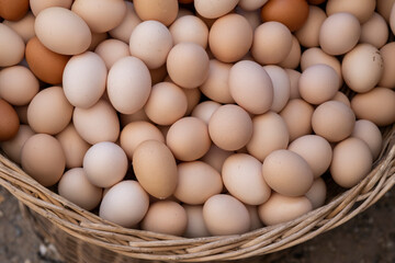 fresh eggs at the local market