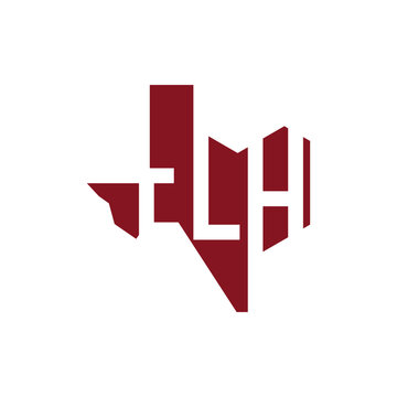 recommend clip art: letter TLH logo with Texas map logo vector, simple logo design for your company
