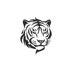 Tiger head vector logo design, icon , illustration