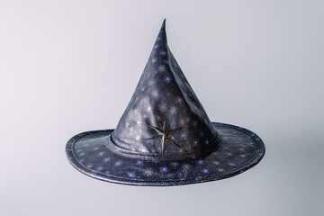 Fototapeta premium Black halloween witch hat isolated on white background, AI